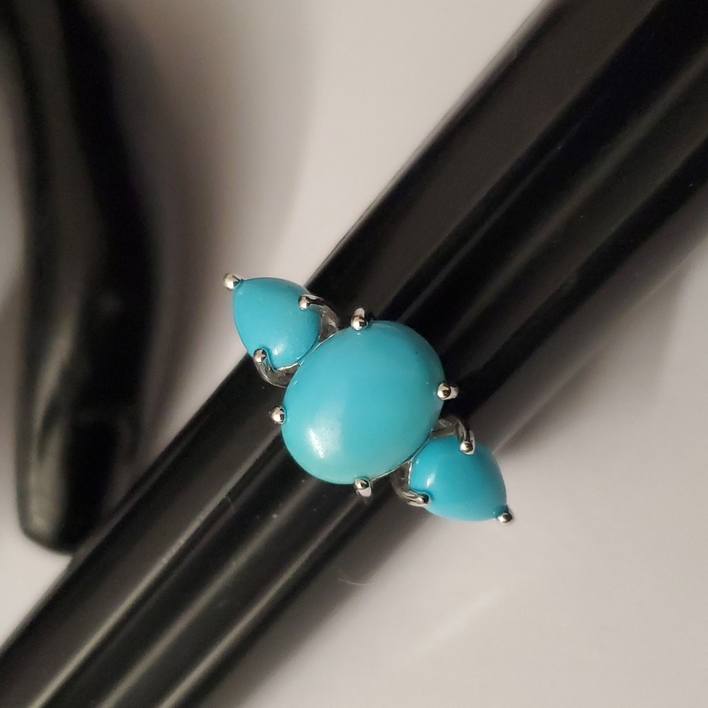 Sterling Silver 925 Minimalist Turquoise Ring